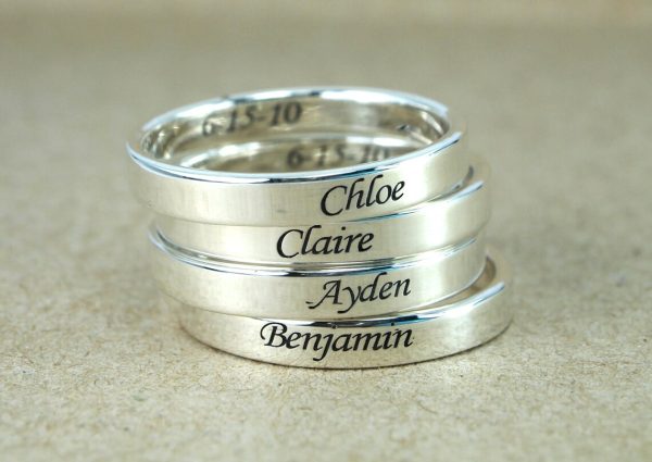 Silver Name Rings (Customizable)
